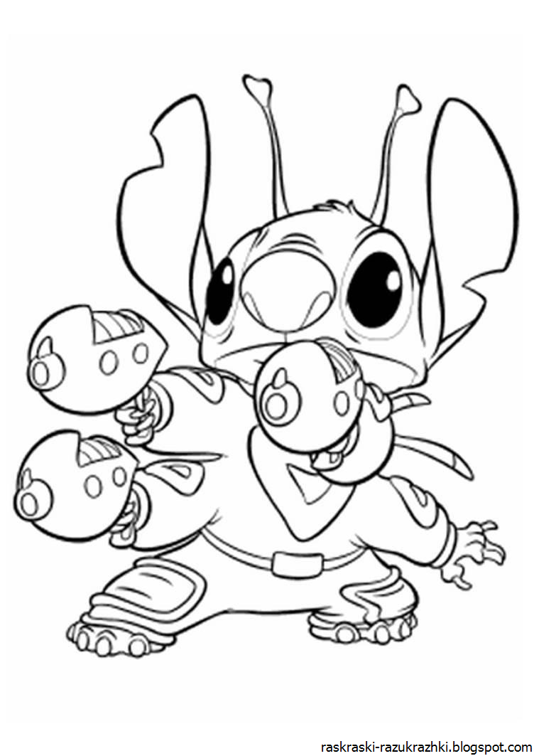 Раскраски Дисней Стич