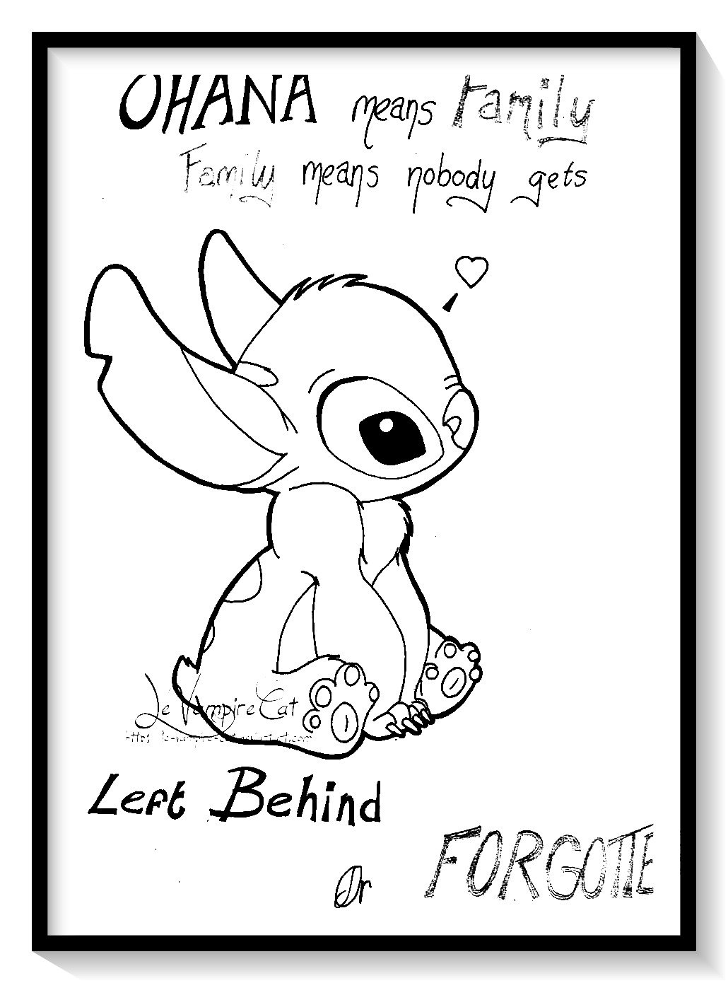 Стич чёрно белый