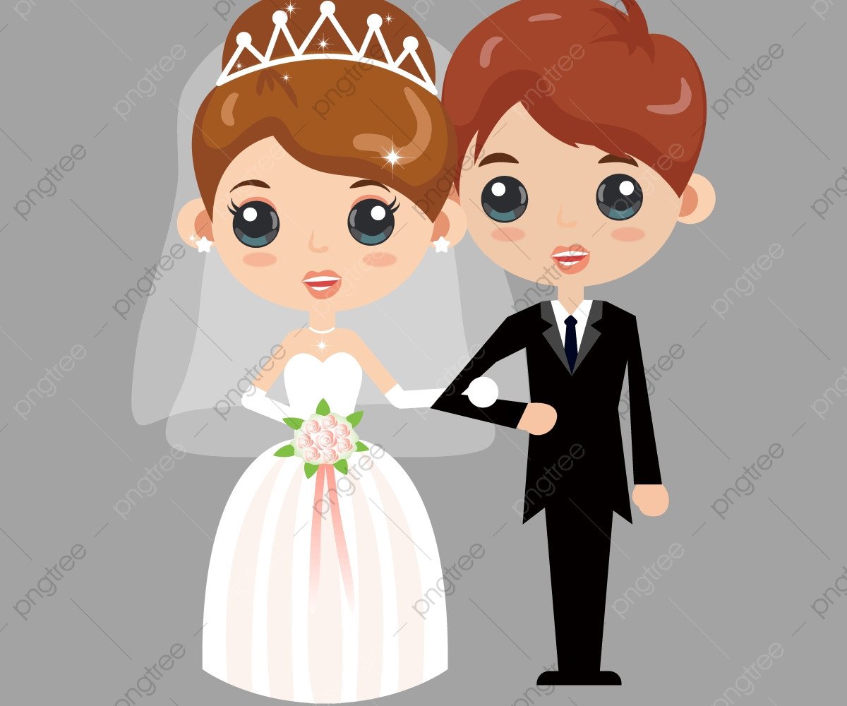 Жених и невеста иллюстрация