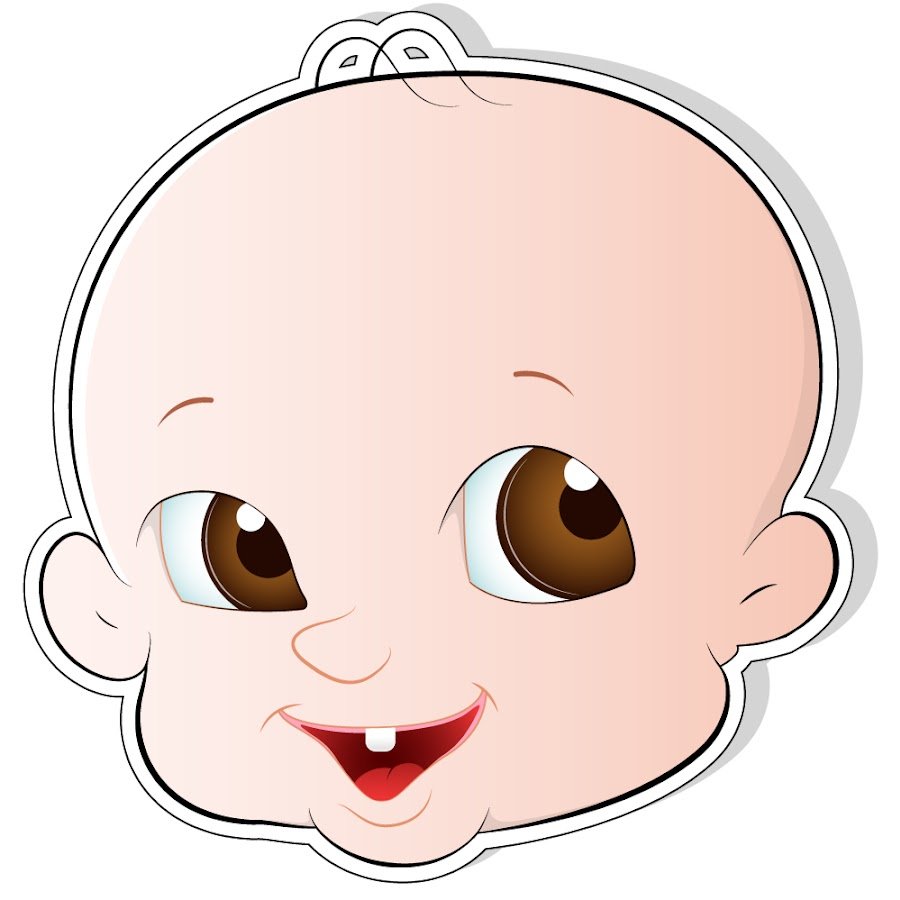 Мультяшный малыш с зубками