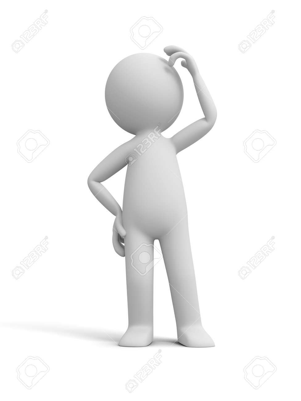 Задумчивый белый человек