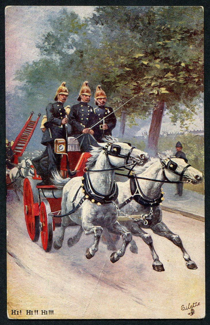 Пожарные лошади живопись