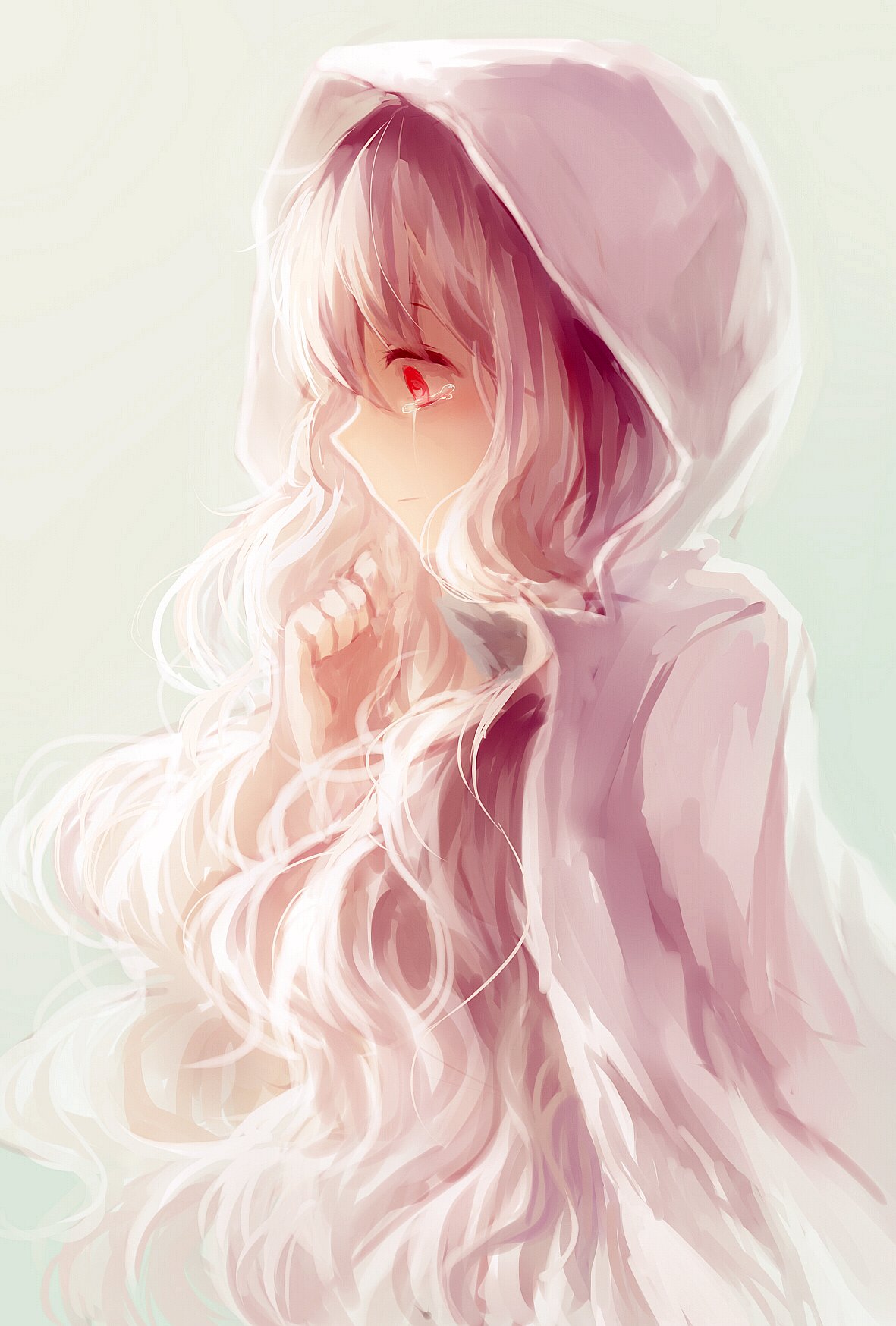 Аниме девушка с белыми волосами