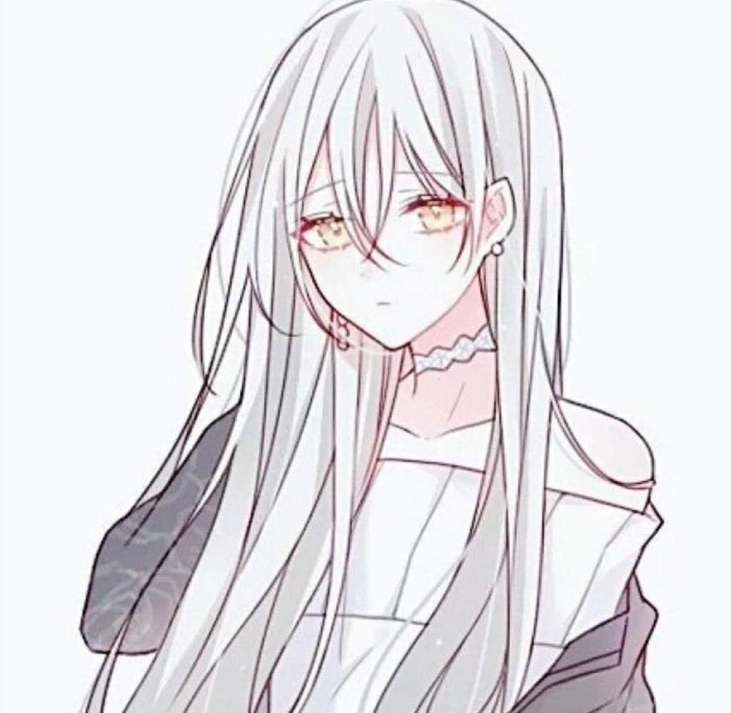 Аниме арты девушек с белыми волосами