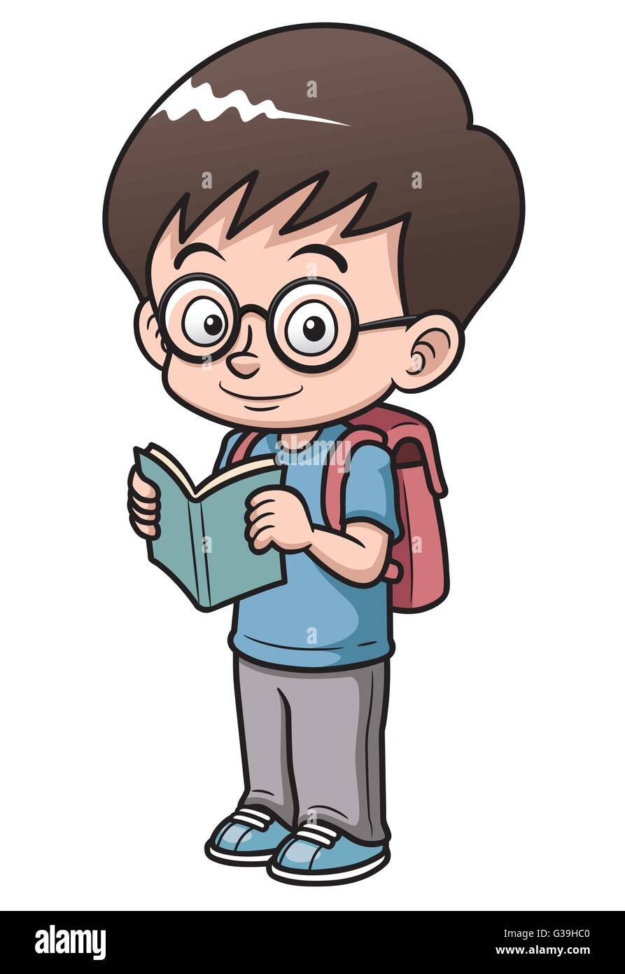 Мальчик в очках рисунок