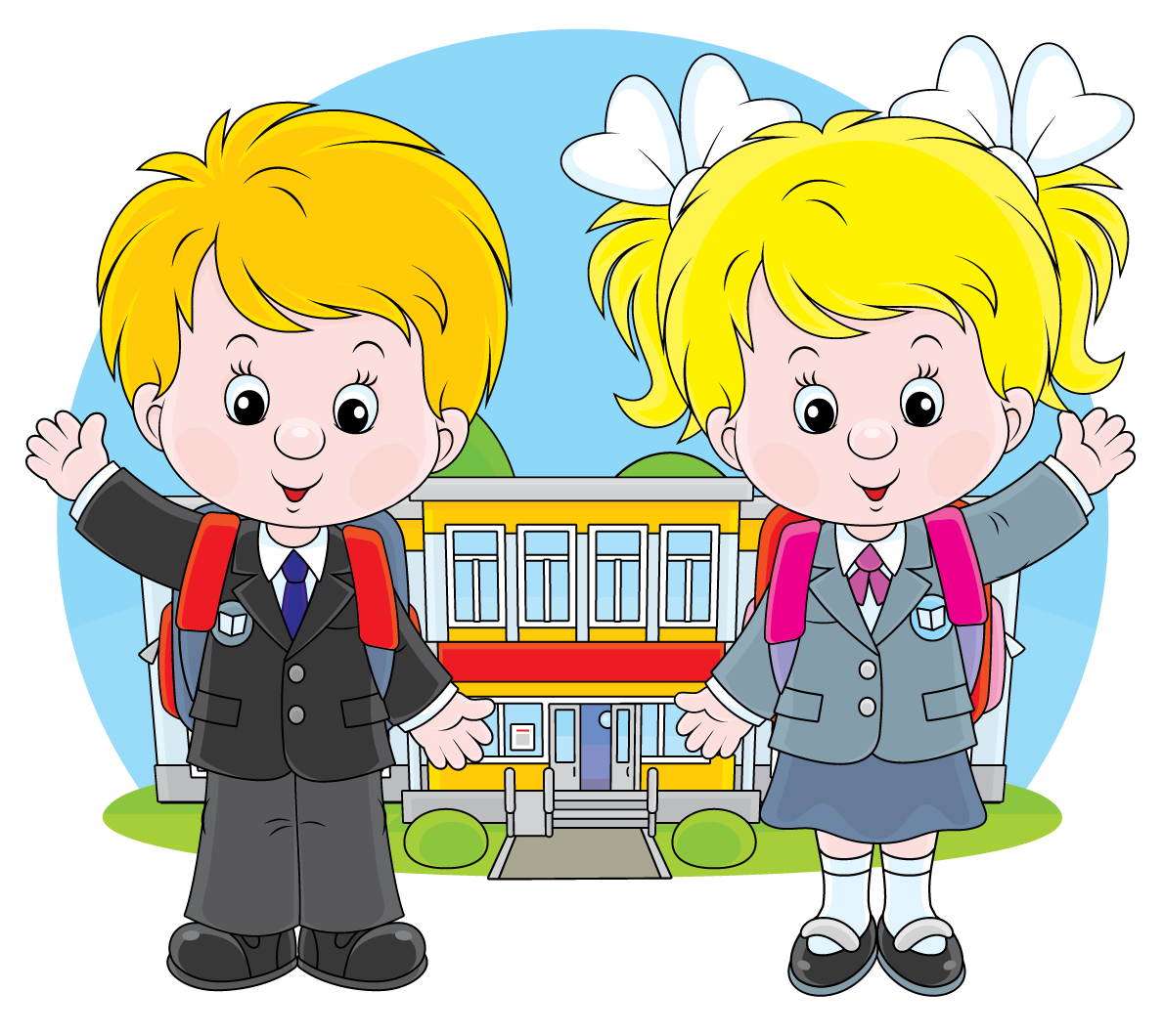 Мальчик и девочка ученики