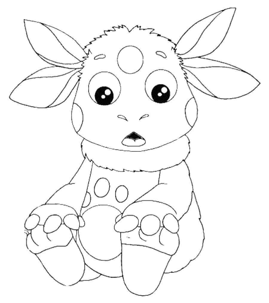 Лунтик шаблон