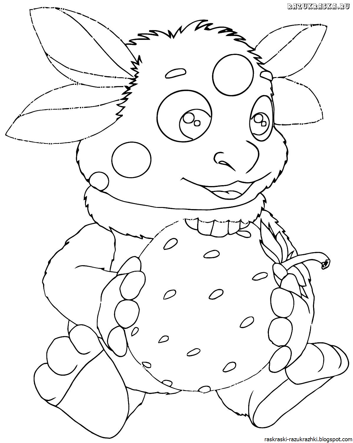 Лунтик карандашом для срисовки