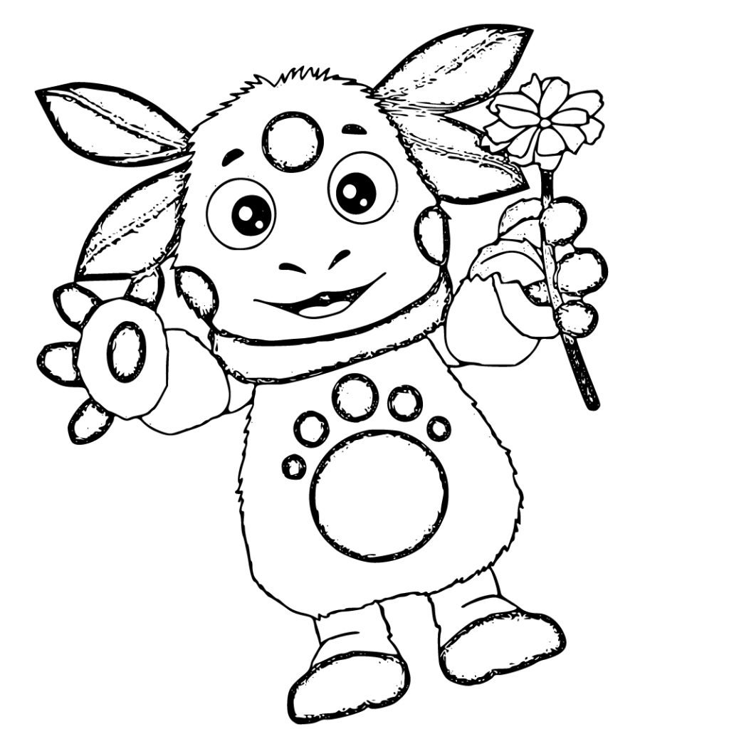 Лунтик раскраска Вупсень