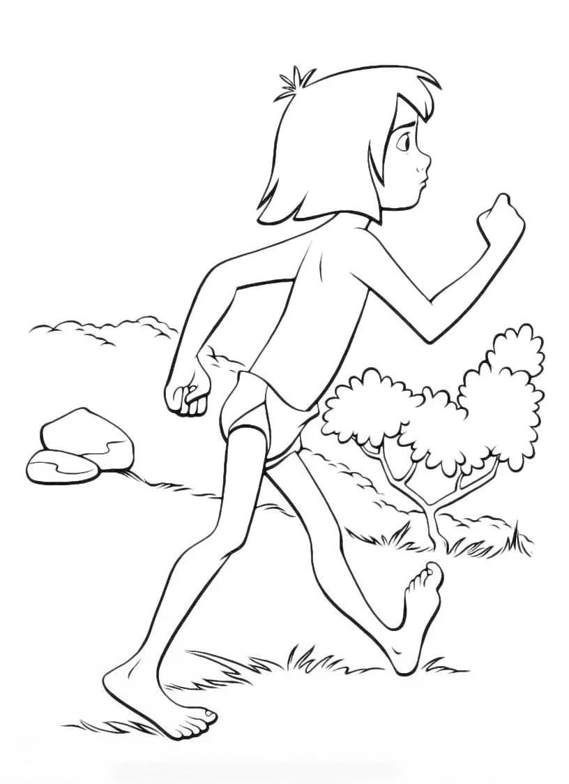 Раскраска Маугли и животных для детей