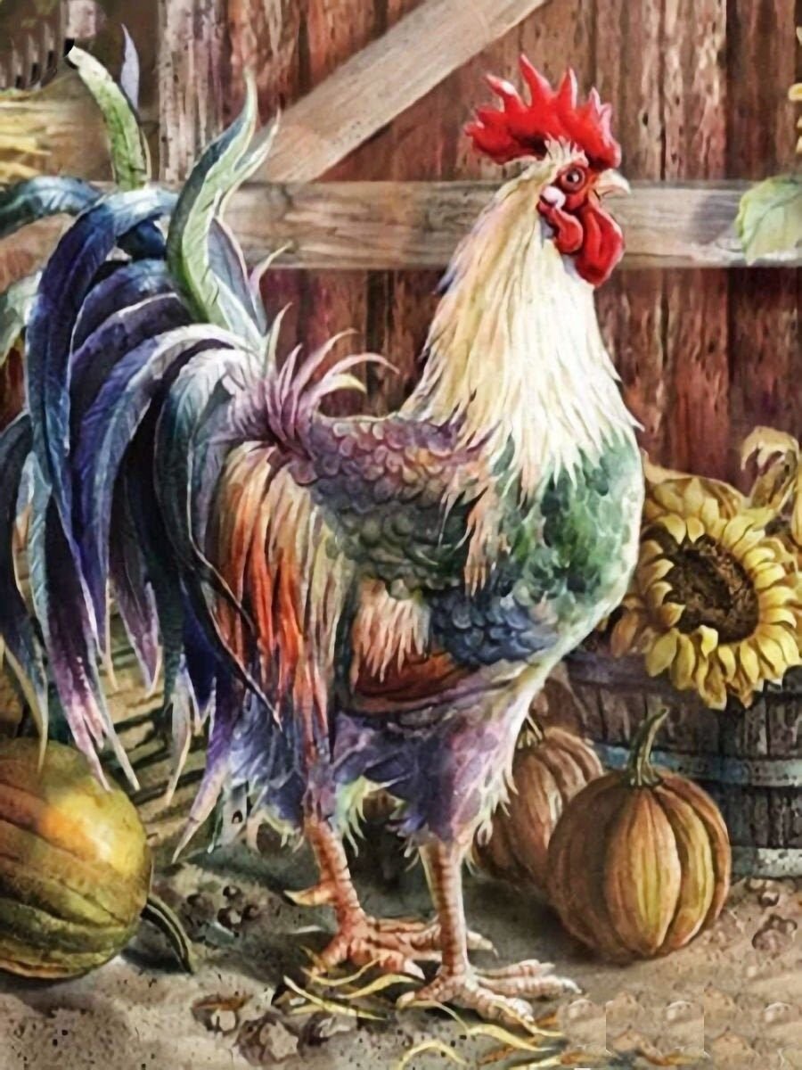 Петушок живопись