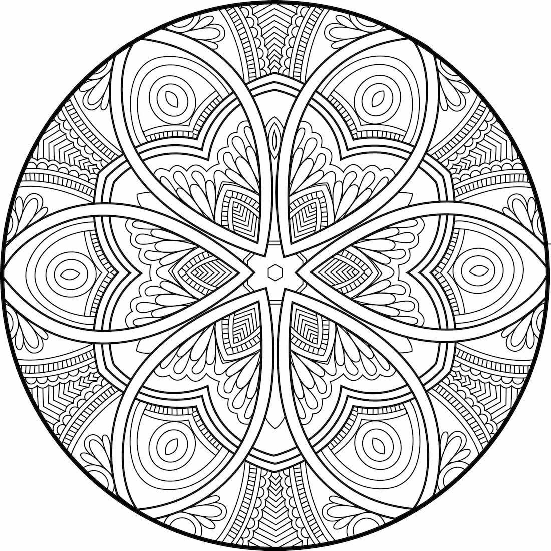 Раскраска Мандала