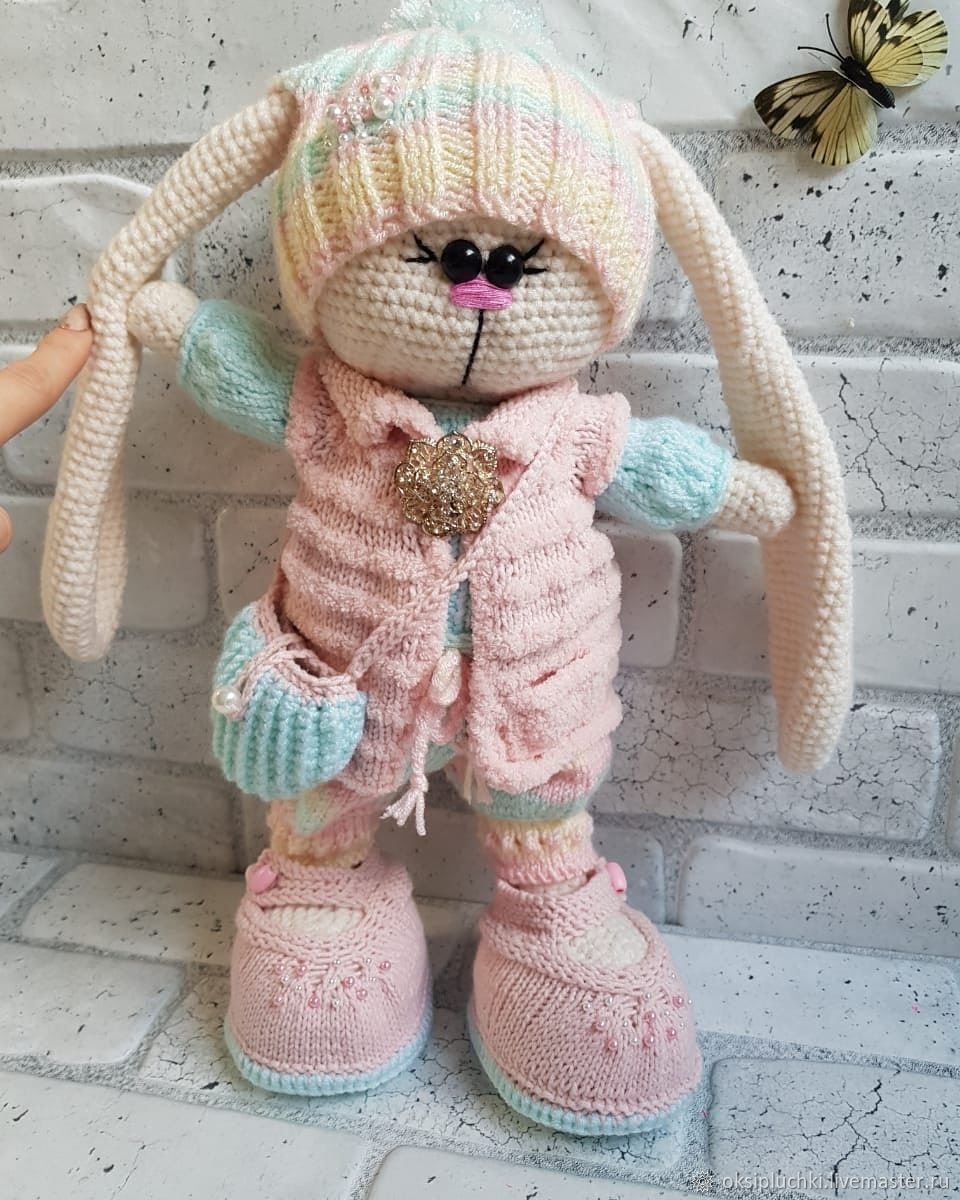 Амигуруми крючком заяц Тильда