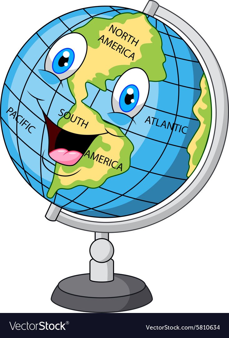 Глобус настольный вектор