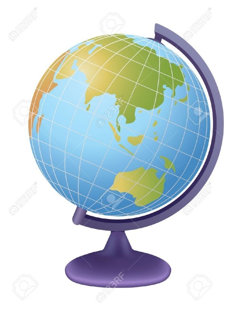 Глобус со стороны России вектор