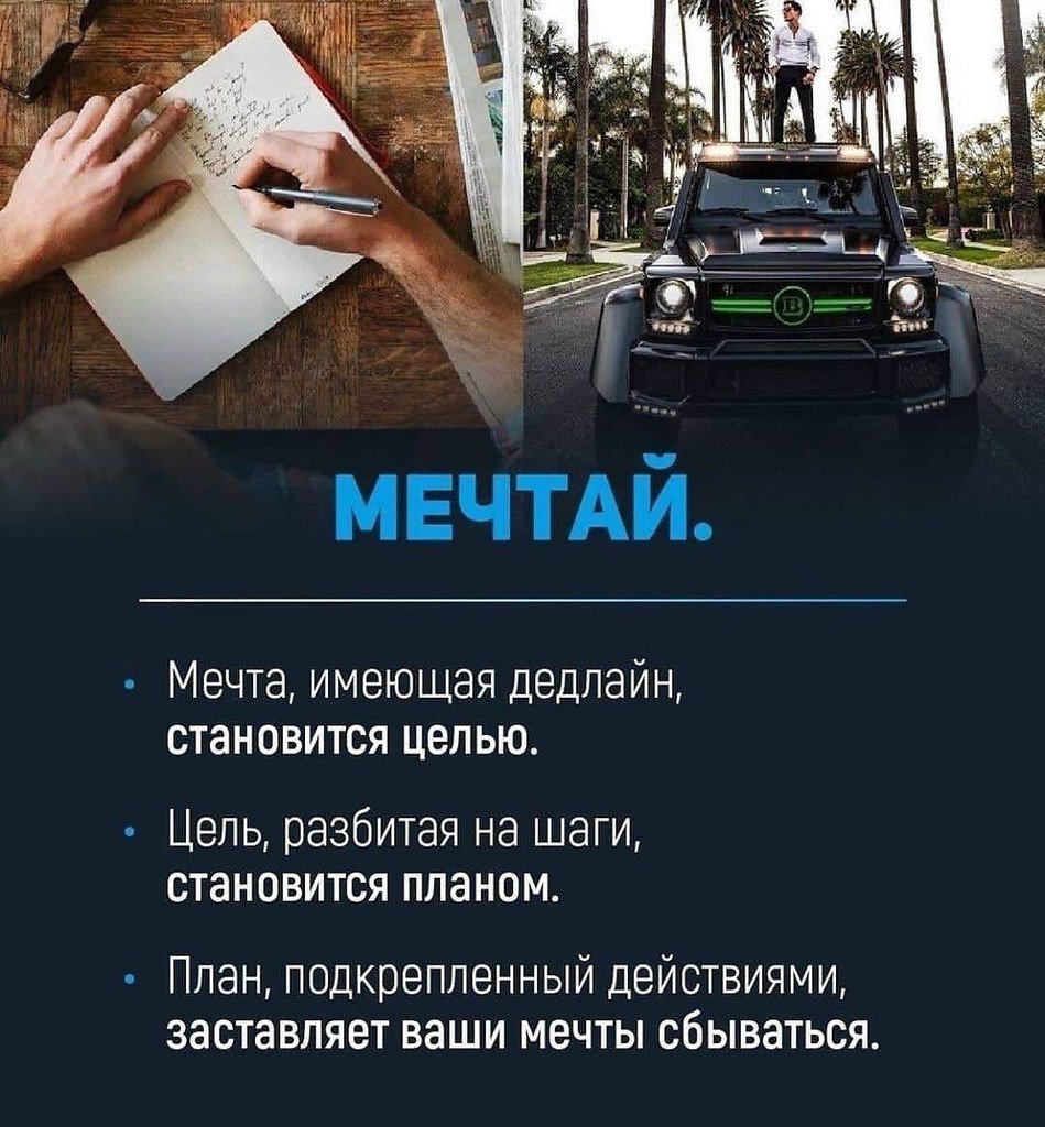 Мечта записанная с датой становится целью