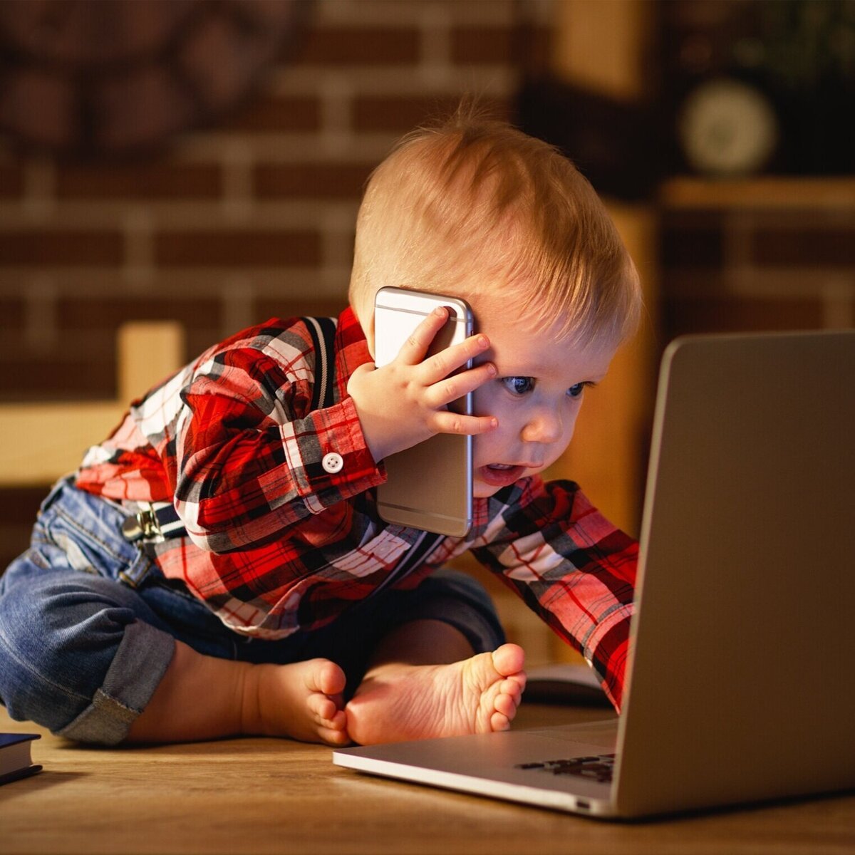 Мультяшный компьютер на прозрачном фоне