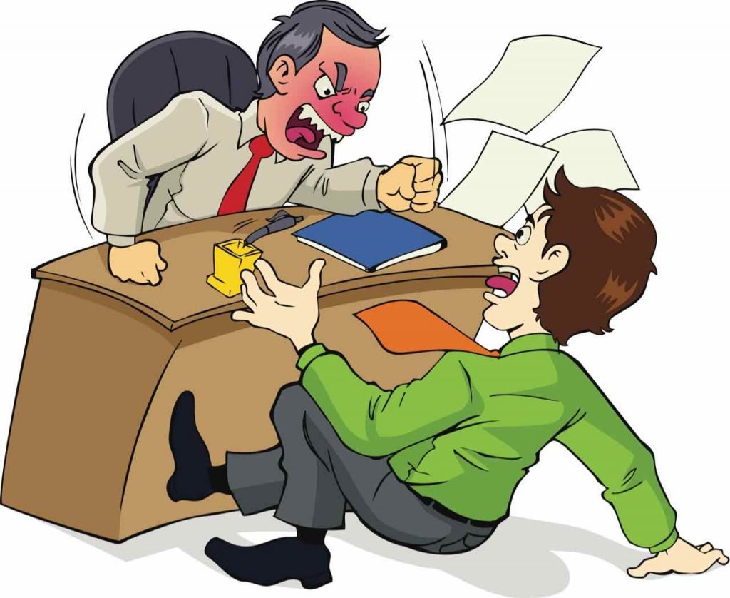 Работник и начальник иллюстрация