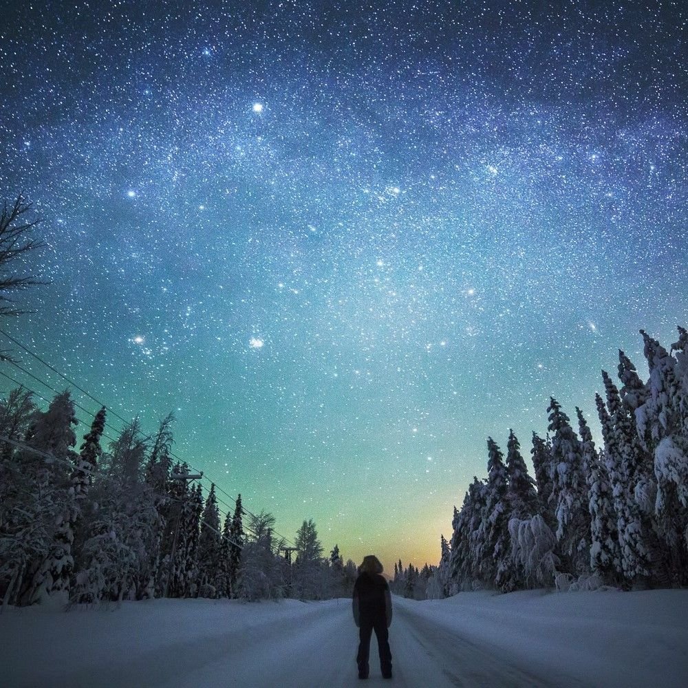 Звездное небо зимой