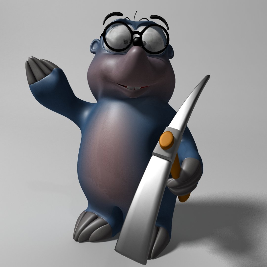 Крот в очках из мультика