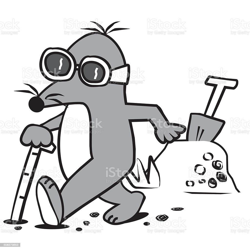 Крот с черными очками