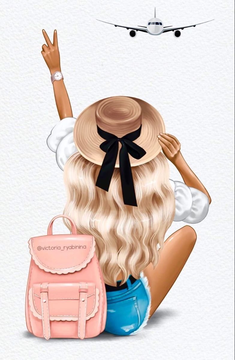 Рисунок блондинка в запаре