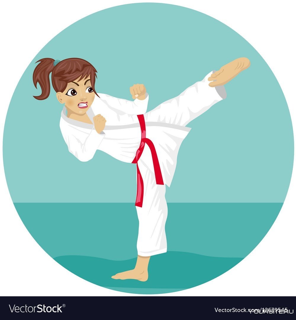 Каратист мультяшный девочка