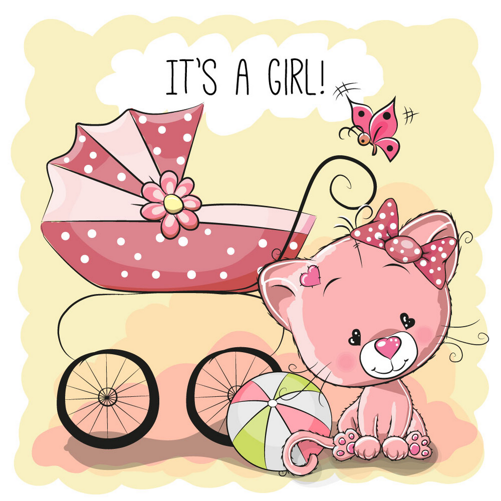 Розовая коляска на прозрачном фоне