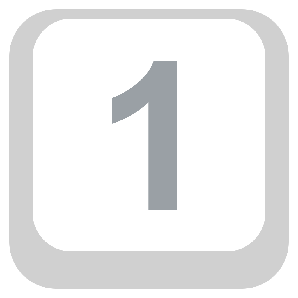 Смайлик цифра 1