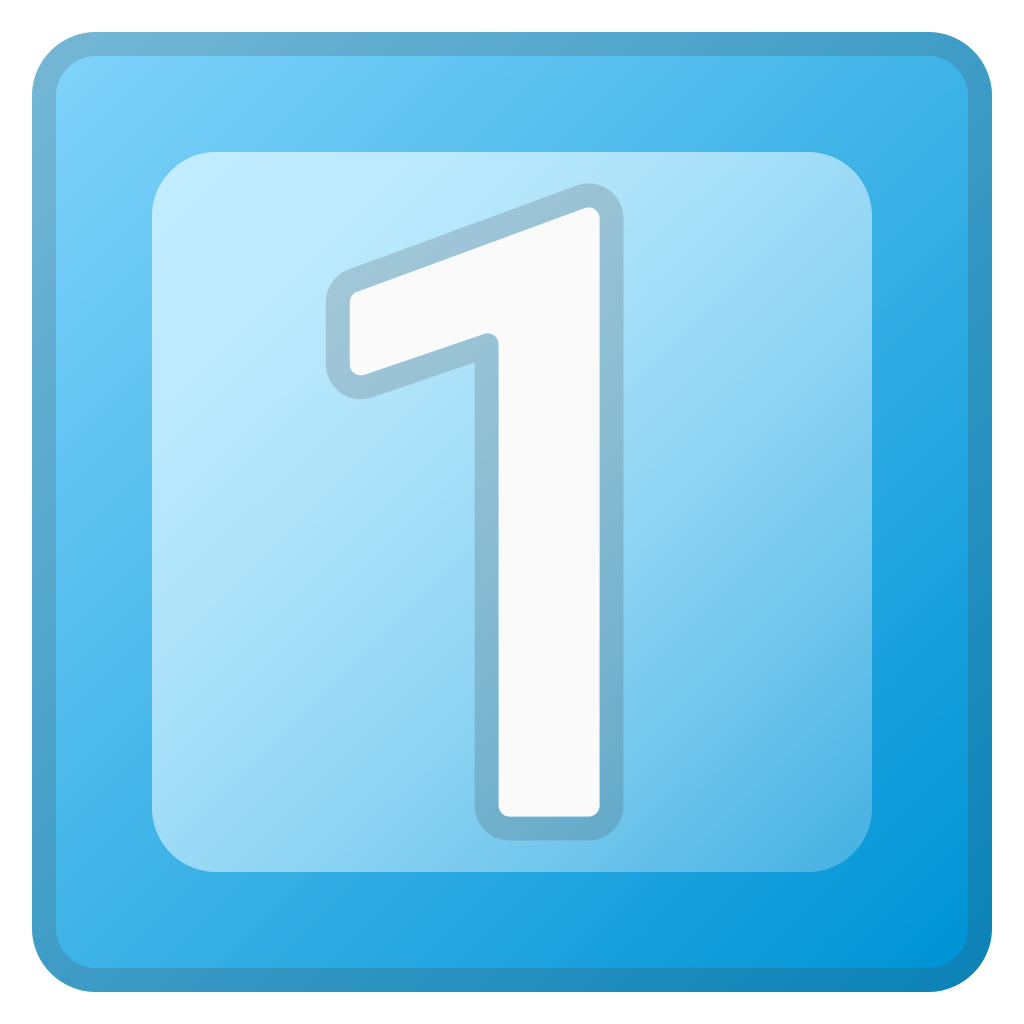 Смайл цифра 1