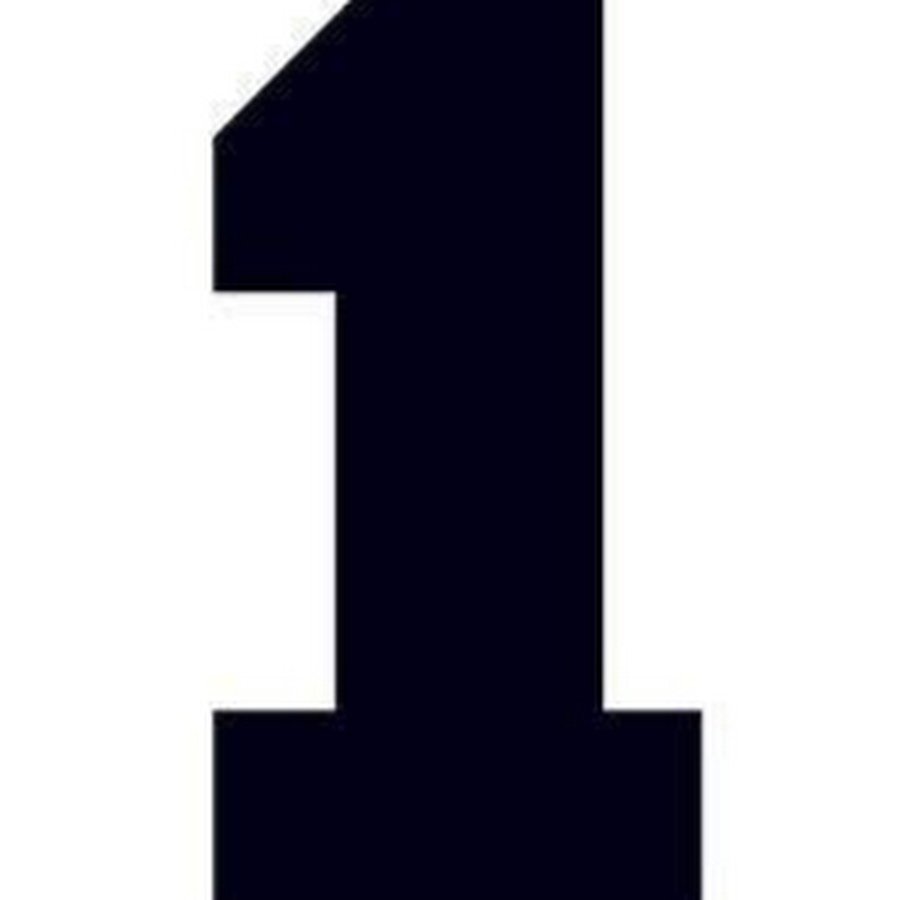 Единица на черном фоне