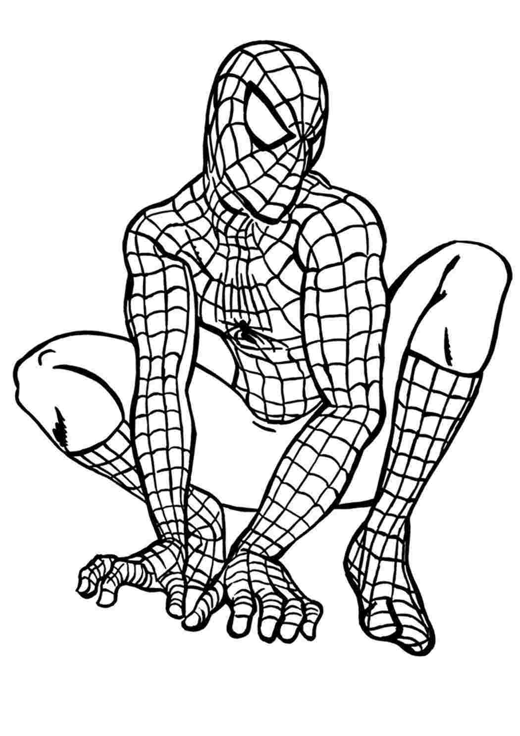 Разукрашки для мальчиков человек-паук