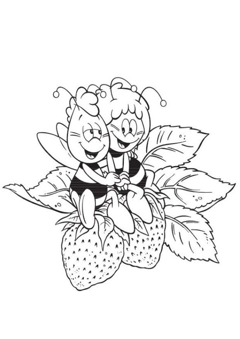 Раскраска по номерам Пчелка