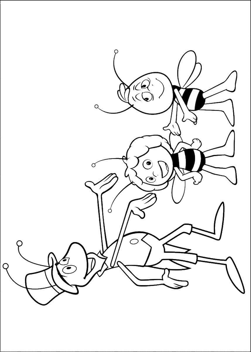 Пчелка Майя раскраска