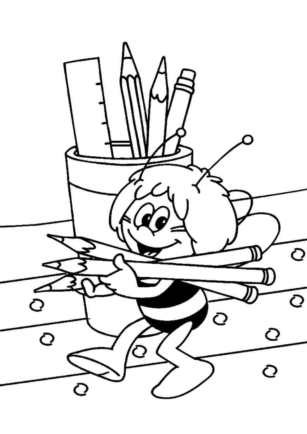 Пчелка Майя раскраска