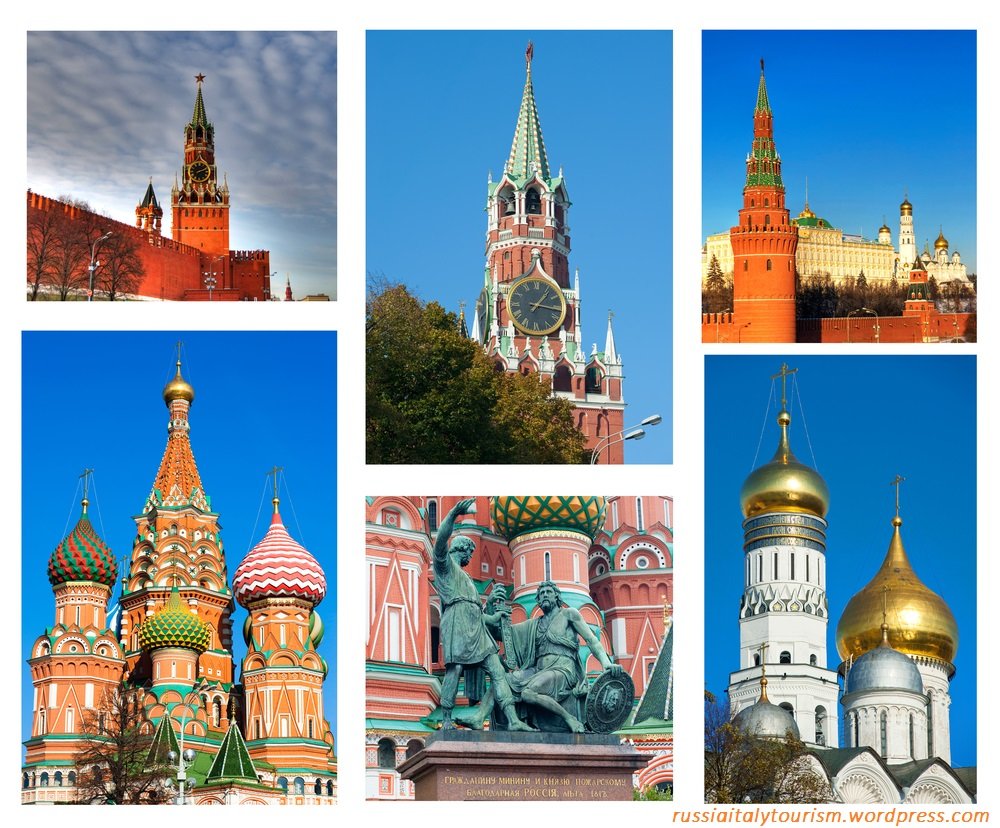 Достопримечательности Москвы коллаж