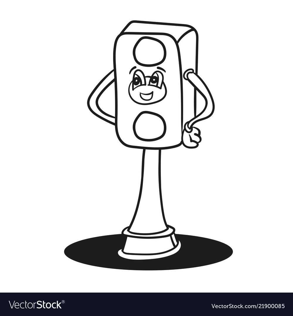 Светофор раскраска