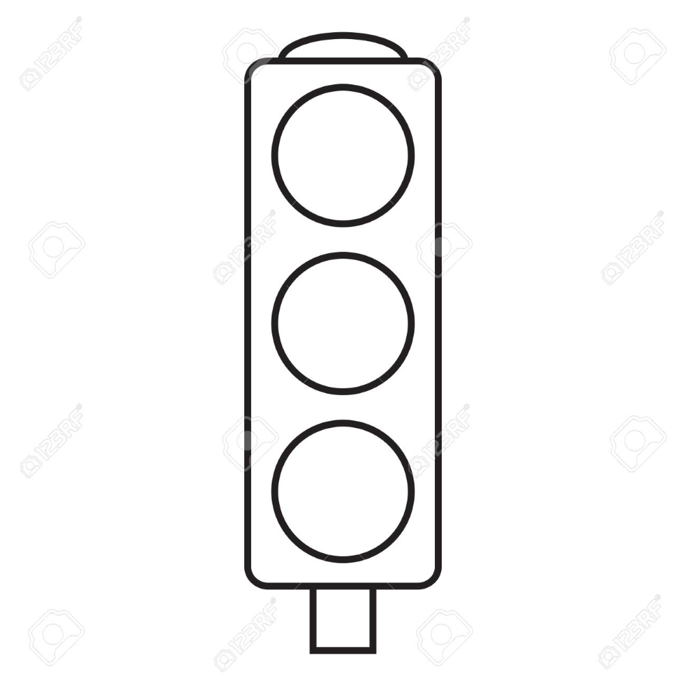 Светофор раскраска