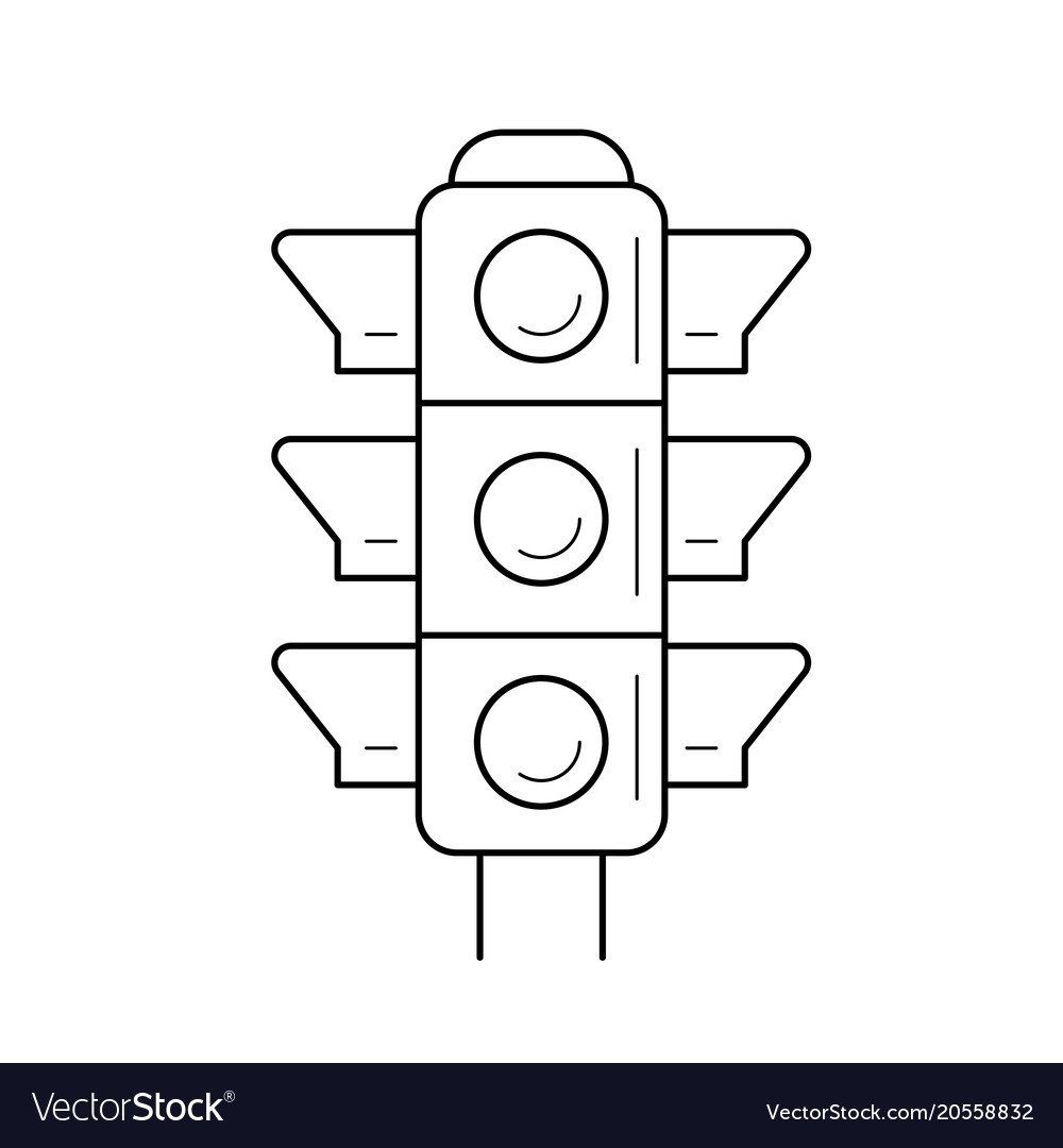 Светофор раскраска для детей