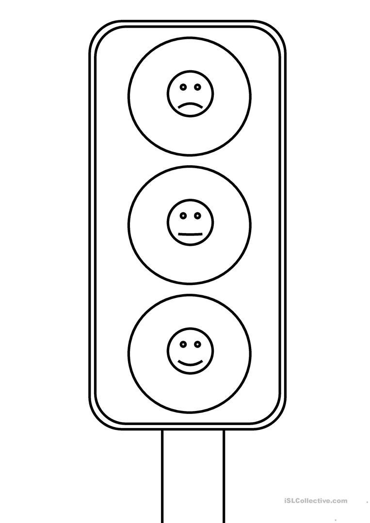 Светофор раскраска для детей 3-4 лет