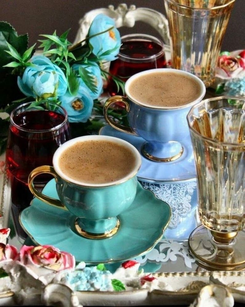 Красивый утренний чай