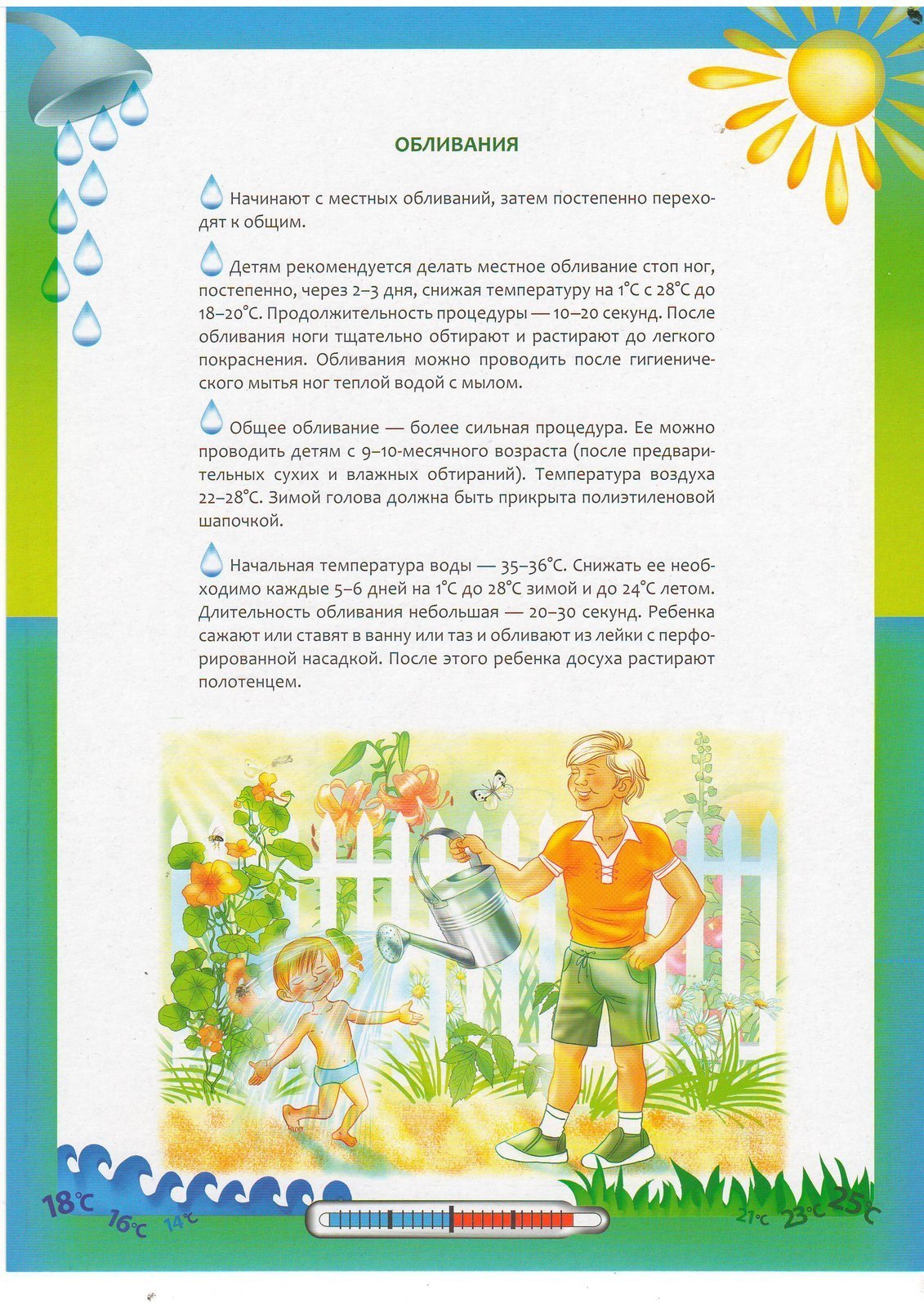 Закаливание детей летом консультация для родителей