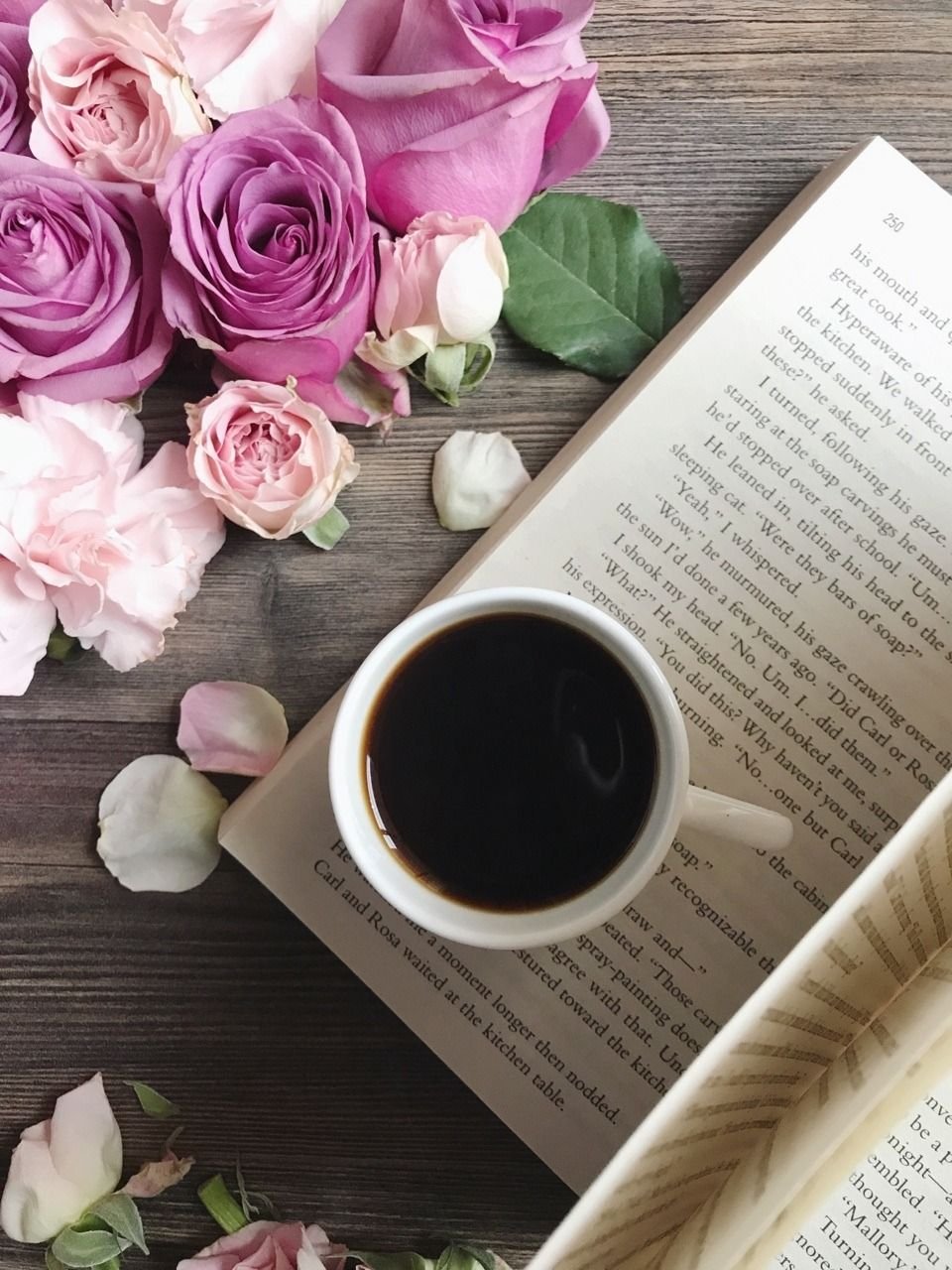 Книга кофе цветы