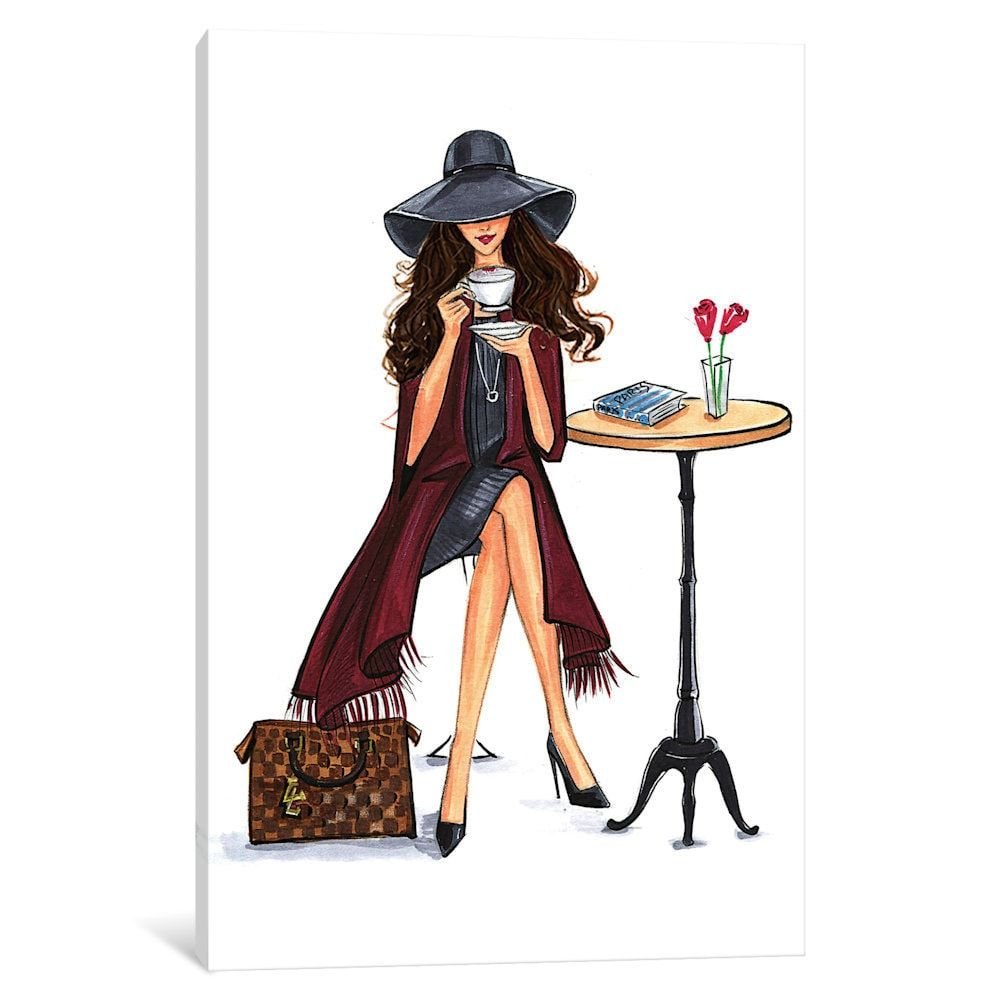 Модные нарисованные девушки