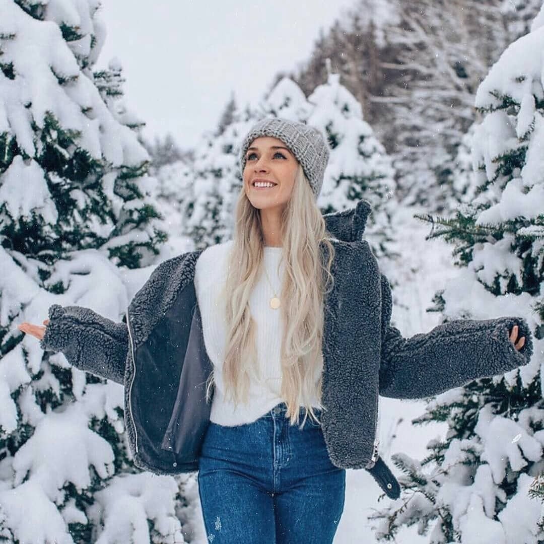 Блондинка зимой