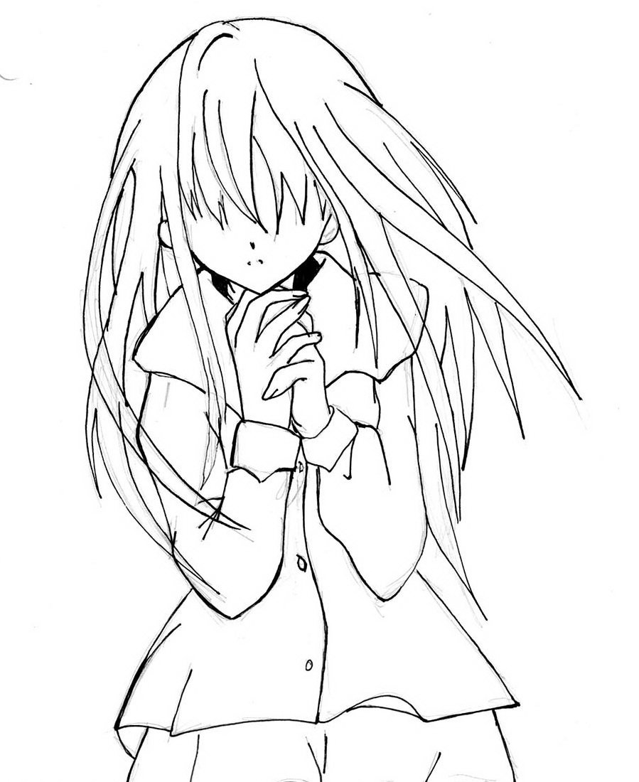 Раскраски для девочек аниме