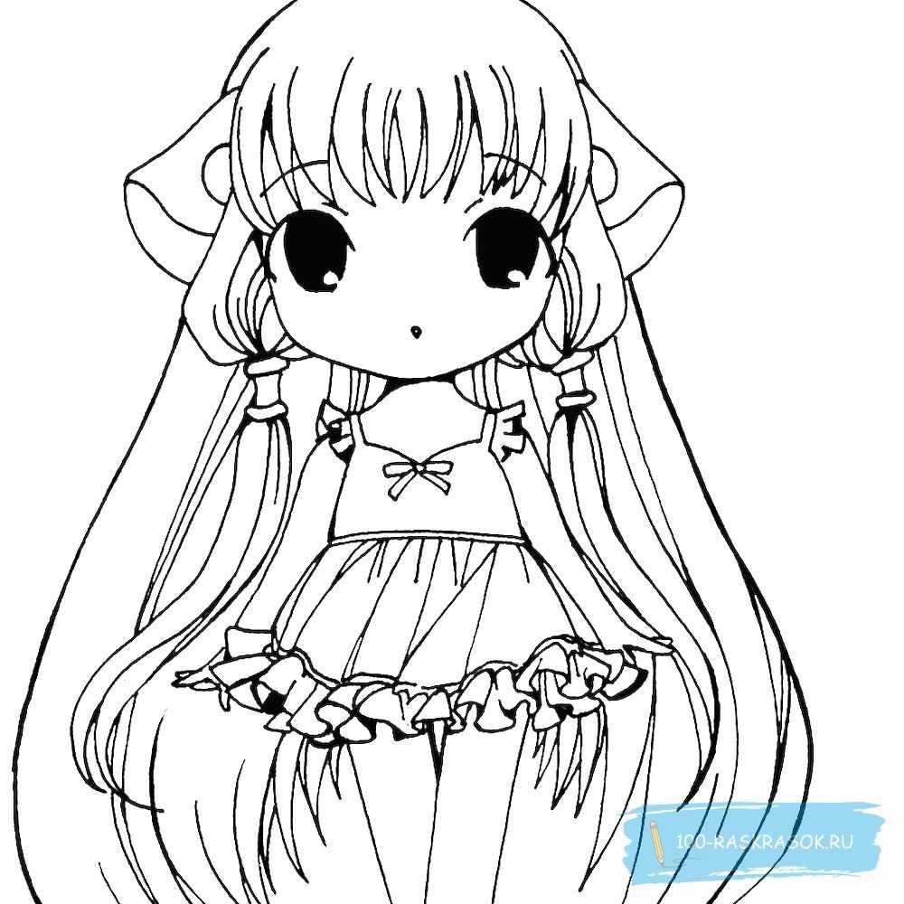 Раскраски для девочек аниме