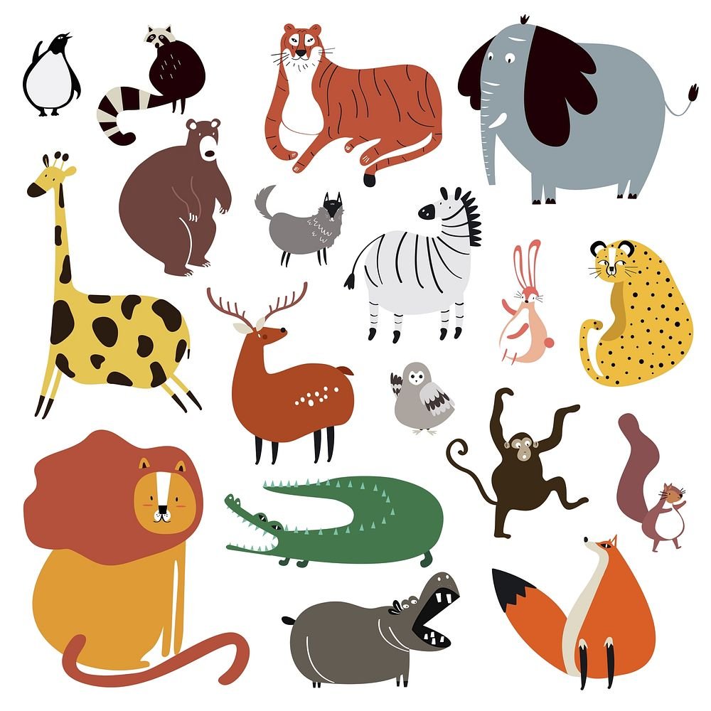 Стилизованные животные для детей