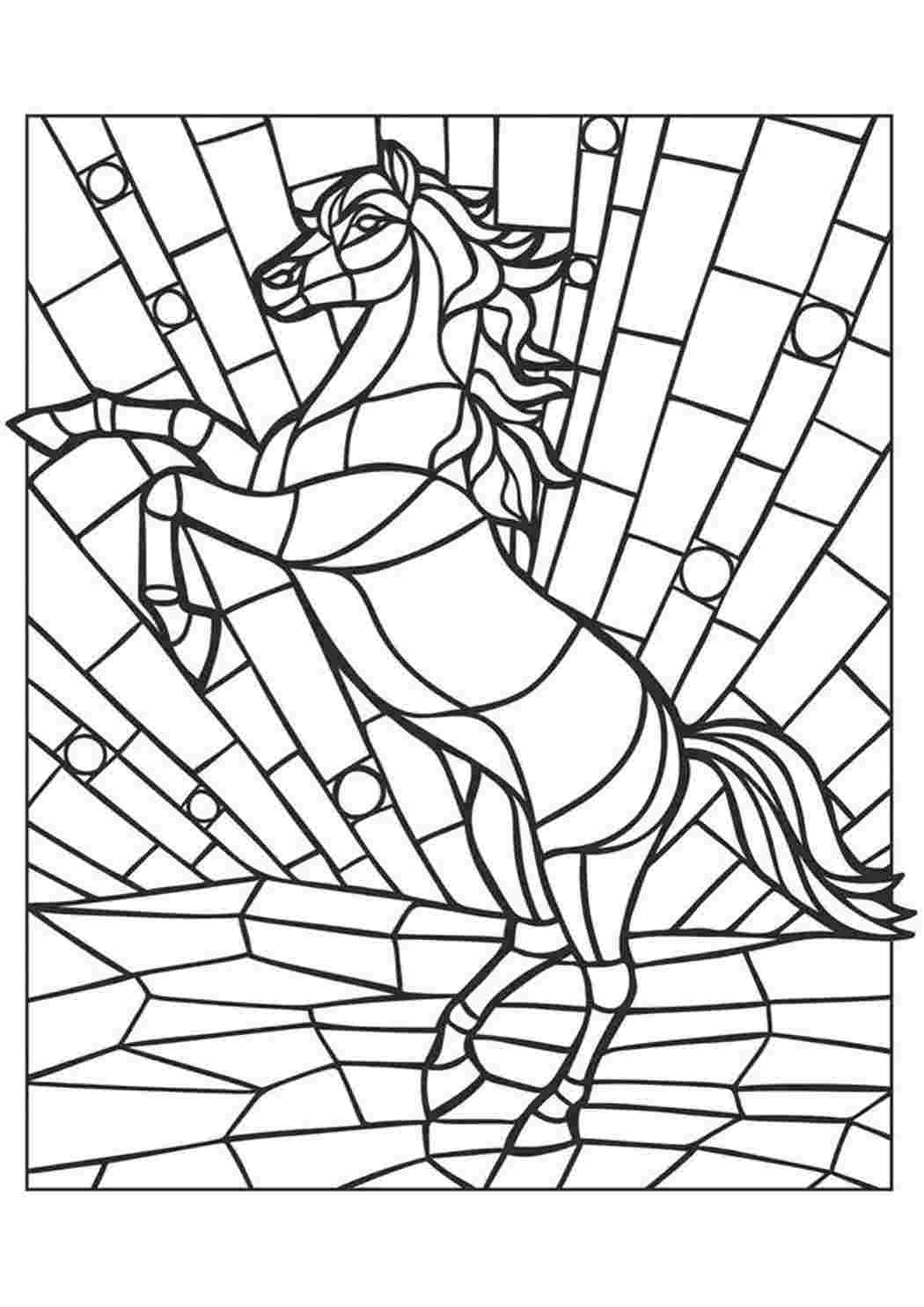 Витраж раскраска