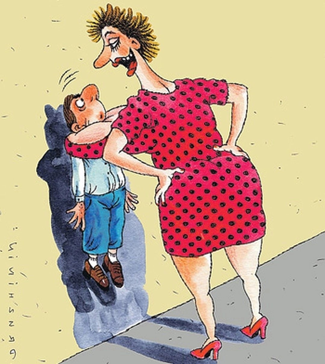 Карикатура девушки